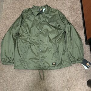 dickies snap front nylon jacket